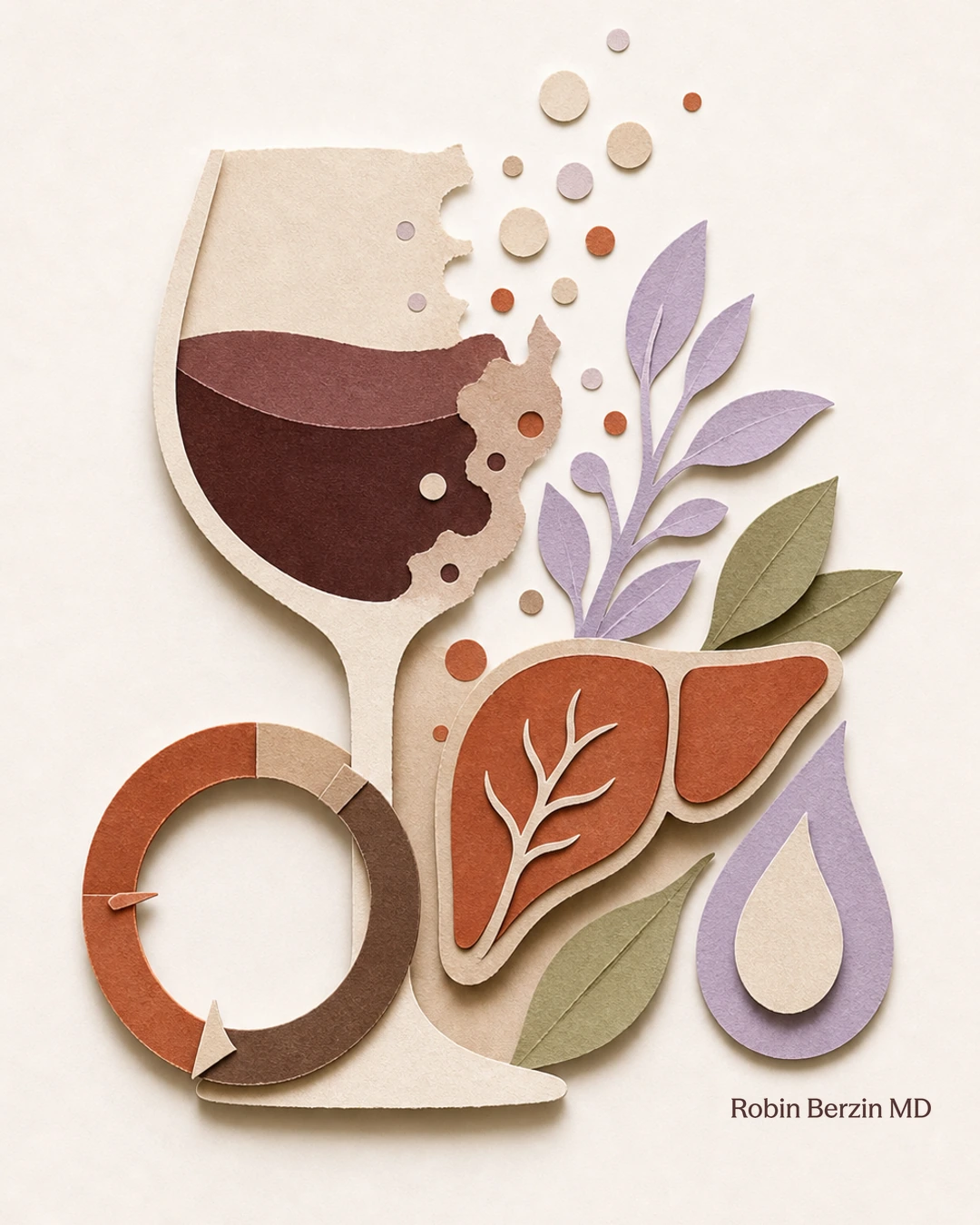 You booze, you lose? editorial cut-paper collage illustration